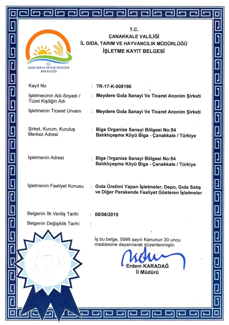 İŞLETME KAYIT BELGESİ